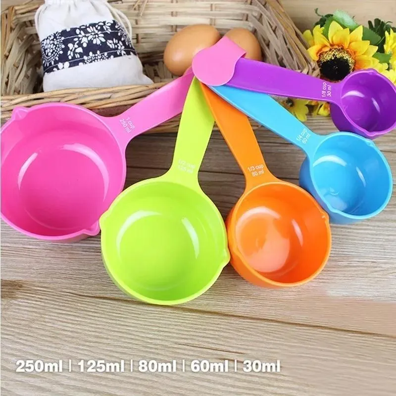 Plastic Measuring Spoon Set Cooking Baking Medida Colher xícaras de açúcar Asse Farinha Set Sal Ferramentas de Medição Cup útil utensílio de cozinha HHD1153