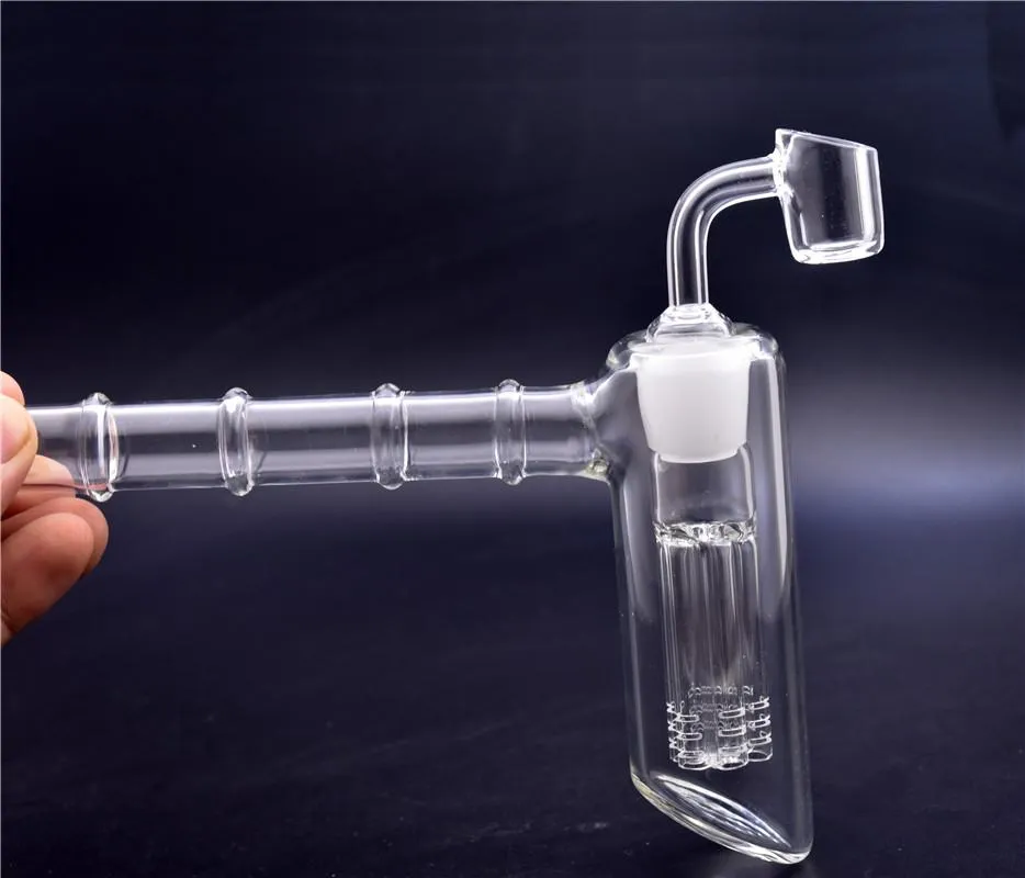 1pcs verre marteau Bongs 6 bras perc filtre verre percolateur barboteur plates-formes pétrolières verre brûleur à mazout Bongs avec 4mm Club Banger Quartz clou