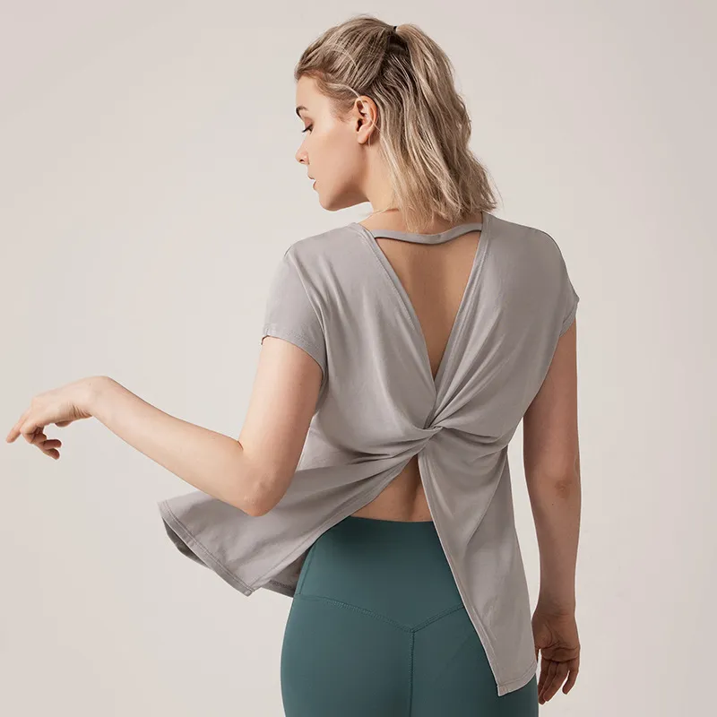 Quick Dry Ballet Wrap Top Yoga For Women Long Sleeve Open Back Activewear  For Gym And Fitness From Djyg, $17.42