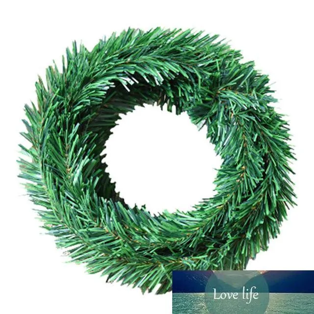 Xmas Hem Green Pine Needle Garland Vine 5.5m Grön Blad Julfest Plast Hängsmycke Tinsel Hängande Dekorationer Löv