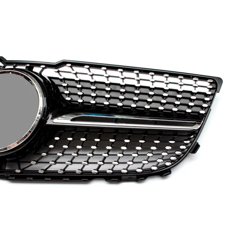 GLK X204 Diamond ABS Material Kidney Grilles 2012-2014 Replacement Center Mesh Grille Front Bumper3031