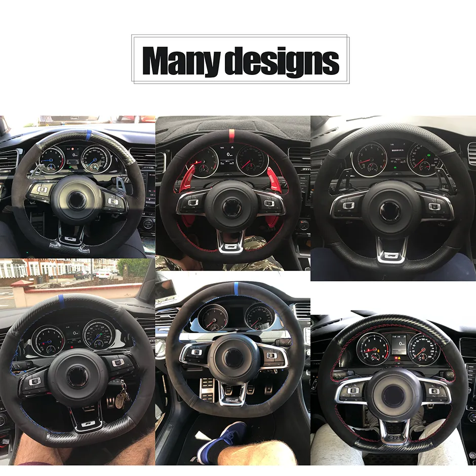 Steering Wheel Cover for  VW Golf 7 GTI Golf R MK7 VW GTI Scirocco 2015 2016