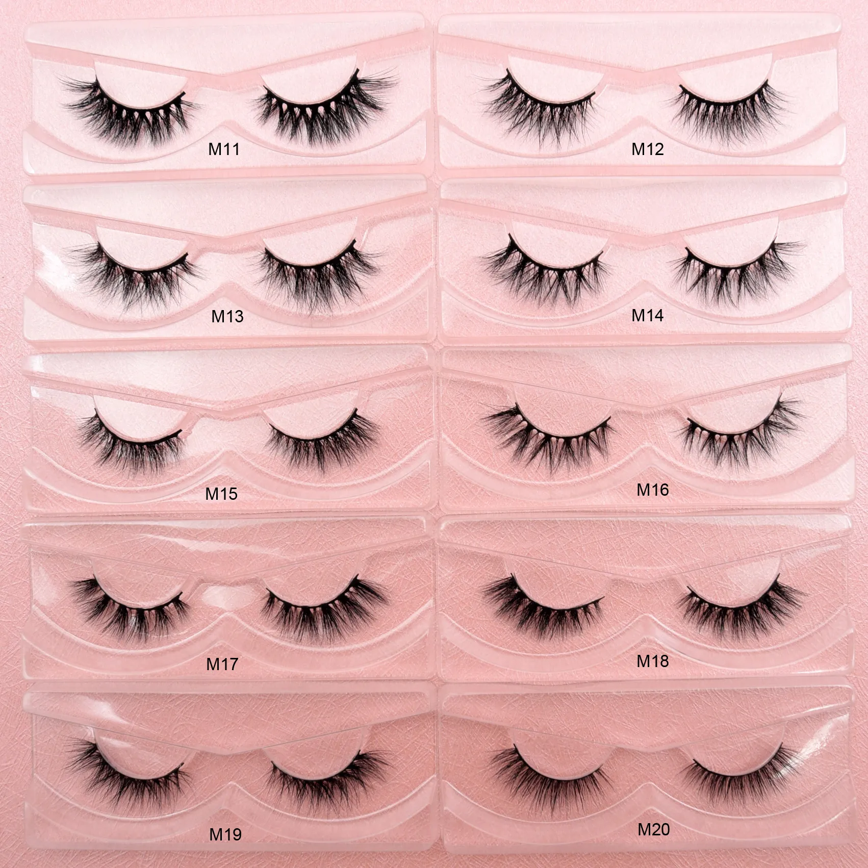 100% fait à la main Volume complet superbe cils de vison 3D naturel longs cils de vison bande complète cils Maquillage Maquillage