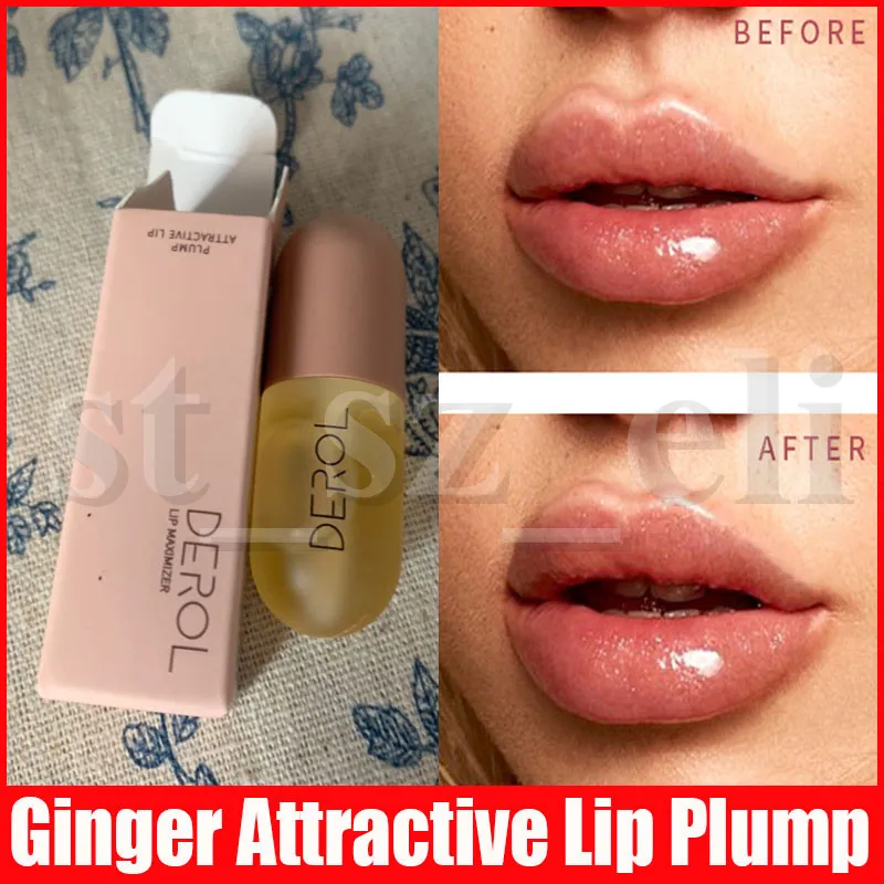 Derol Plant Extracts Plumping Lip Serum Moisturizer Volume Lip Gloss Long Lasting Sexy Lips Plumper Waterproof Makeup 5.5ml