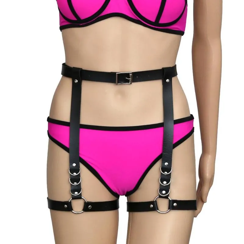 garter belt with thigh straps OHYEAH Women's Lingerie Garter Belt, Vintage 4-Strap Lace Suspender Belt  for Thigh High Stockings, Sizes XS-4XL main image 1