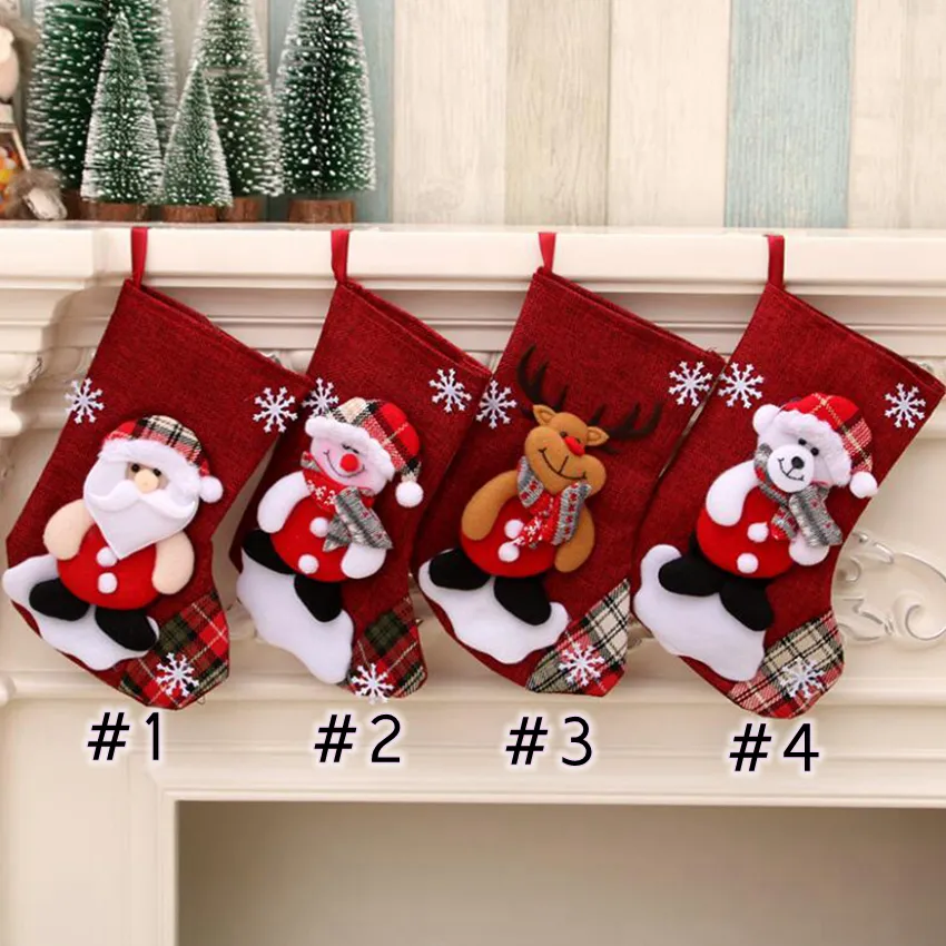 Calcetines de Navidad Unisex con Muñeco de Nieve y Árboles de