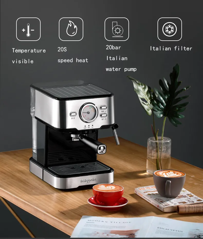 20Bar Electric Espresso Italian Coffee Machine Maker Pressure