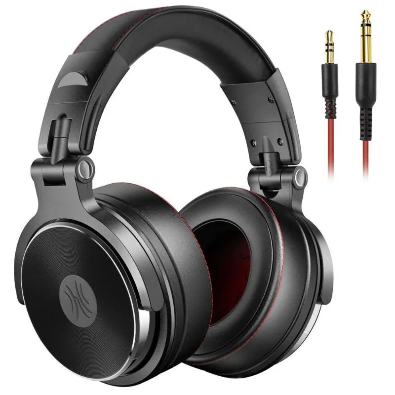 Fones de ouvido com fio Oneodio Professional Studio Pro DJ Headphones com microfone Dual-Duty Cable HiFi Monitor Music Headset For Phone PC