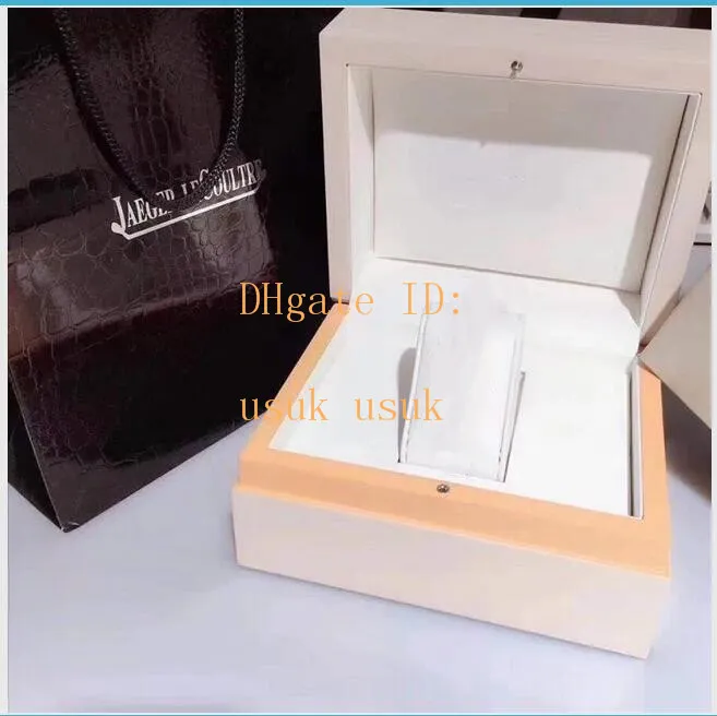 Zegarki Białe pudełka Męskie Panie Dla Gift Master Prostokąt 1368420 1288420 Oryginalne drewniane pudełko z torba na certyfikat