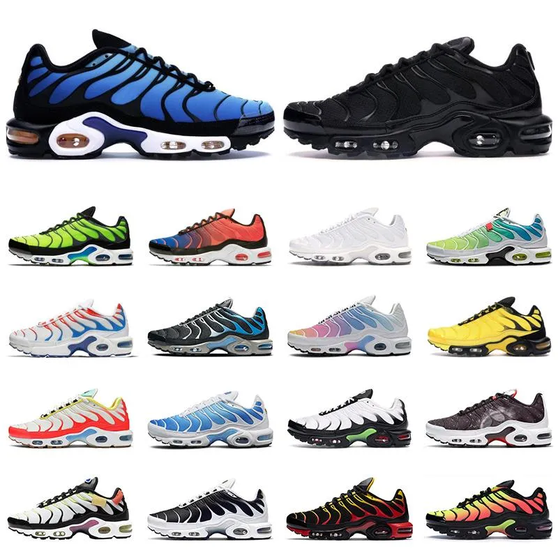 tn plus running shoes men women triple black white rainbow Hyper blue Supernova Brushstroke Camo men trainers outdoor sports sneakers emon Lime Bumblebee True