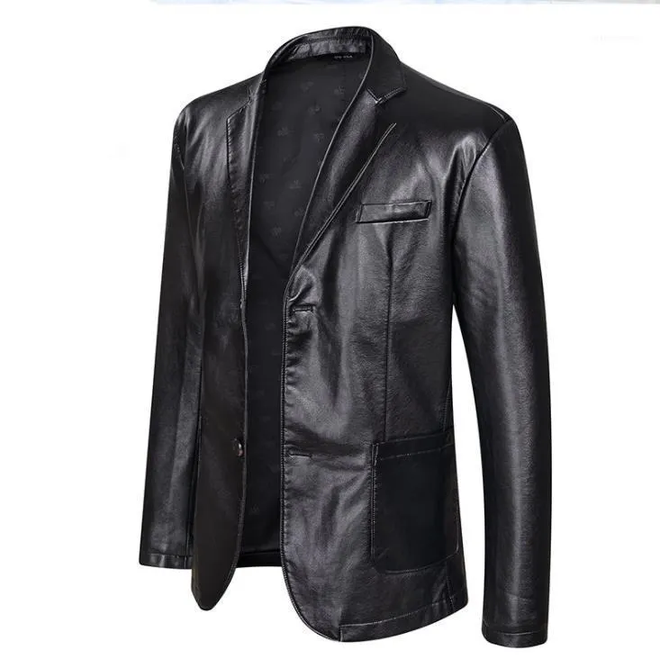 Casual Tek Breasted Giyim Coats Tasarımcı Ceket 5XL 6XL Artı boyutu Mens Big PU Deri Ceket