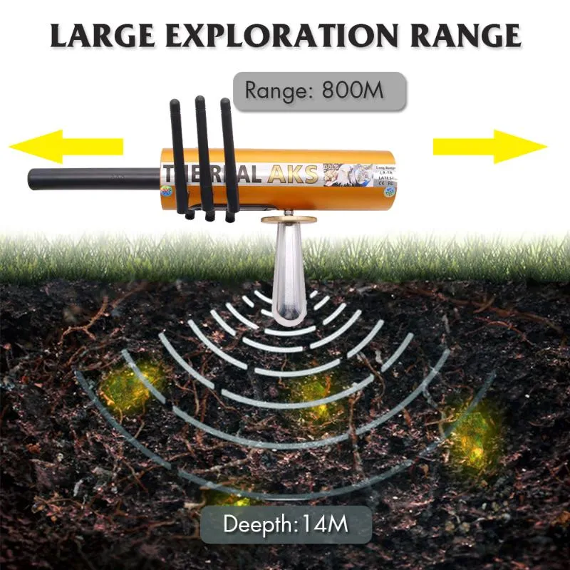 Wholesale Maxgeek The Real AKS Gold Long Range Metal Detector Gold