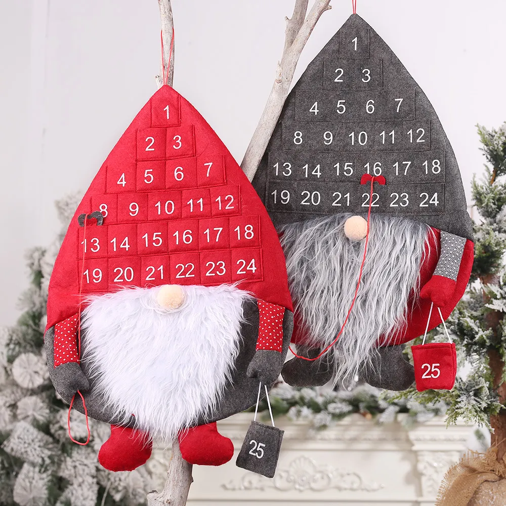 Neue Weihnachtsdekorationen Nordic Forest Old Man Kalender Rudolph Countdown-Kalender Kreativer Kalender Großhandel 2021 Neujahr