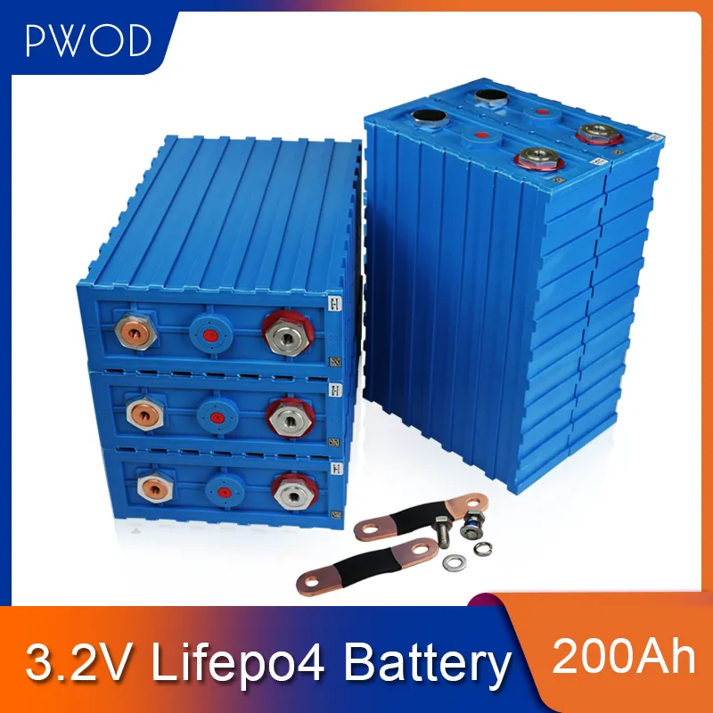 PWOD 16 pièces CALB 3.2V 200ah LiFePO4 batterie 48V200AH 24V400Ah Lithium fer phosphate packs EV RV bateau cellule solaire EU US TAX FREE