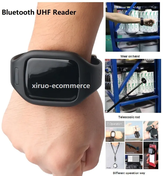 860-960MHZ ISO18000-6C Blue-Tooth RFID UHF Lecteur de bracelet UHF Writer ISO18000-6C GEN2 UHF USB Lecteur portable sans contact