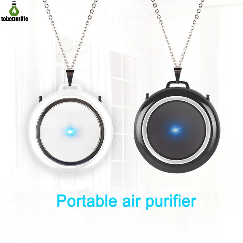 USB Draagbare Wearable Air Purifier Persoonlijke Mini Luchtverfrisser Ketting Negatieve Ion Luchtverfrisser Geen straling Laag geluid voor volwassen kind