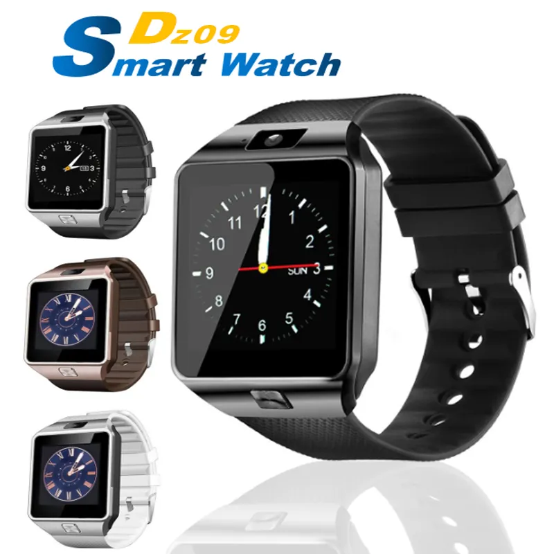 DZ09 Smart Watch Draagbare polshorloge SIM-horloges TF-kaart voor iPhone Samsung Android Smartphone Smartwatch PK Q18 V8