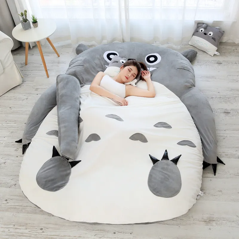 Leisure Plush Sofa Tatami Materasso My Neighbor Totoro Bed Cartoon Soft Materasso Balcone Camera da letto Divano singolo per bambini Famiglia DY50900