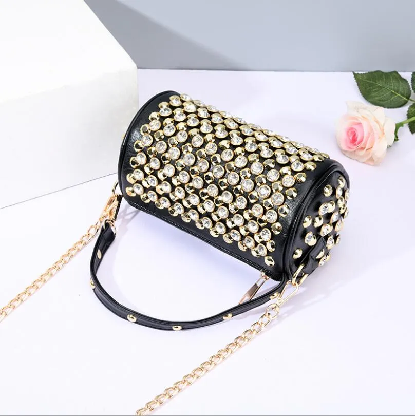 New fashion female chain bags diamond inlaid female Banquet bags shoulder bag messenger bag hand bags coin purse mobile phone bag