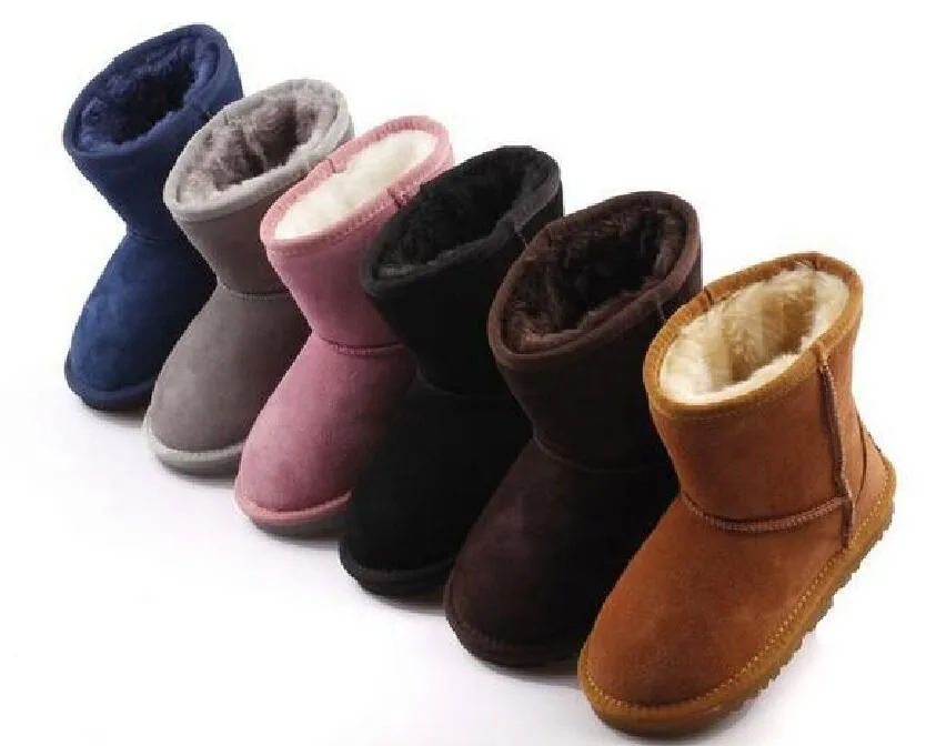 HOT SELL CLASSIC DESIGN AUS U5281 BABY BOY GIRL KIDS SNOW BOOTS FUR KEEP WARM BOOTS EUR SZIE EUR 23-34 FREE SHIPPING