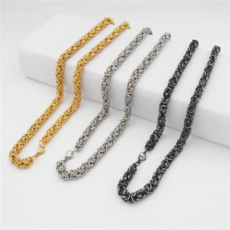 Hip Hop lourd Twist Lien Mens Miami chaîne en acier inoxydable Collier cubain lien chaîne Hip Hop Bijoux