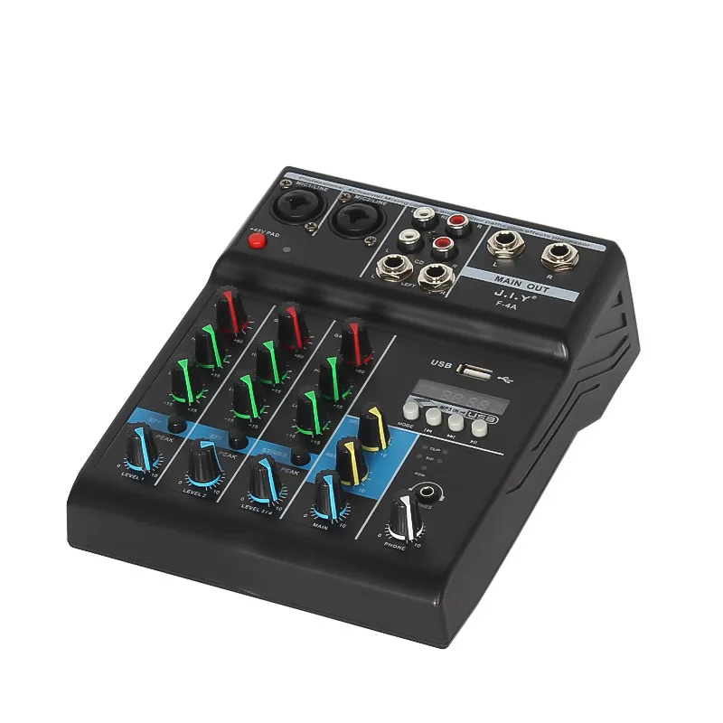 Radio Mini Audio Mixer Tragbare Bluetooth Mischkonsole 4 Kanal Mit Reverb  Effekt Für Home Karaoke USB Bühne Von 50,33 €
