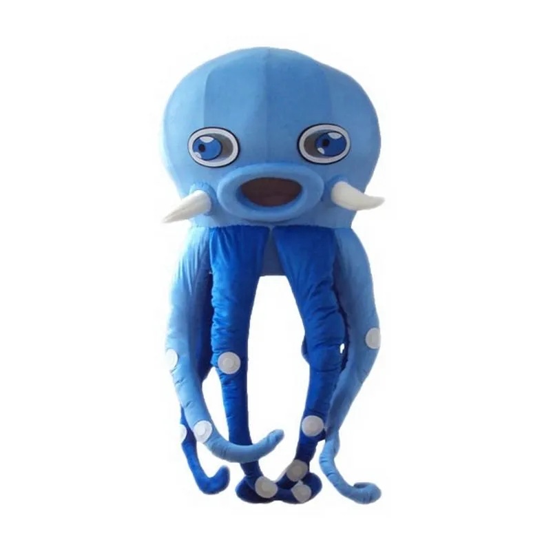 2018 High quality Blue octopus Mascot Costume Cartoon Character Adult Size
