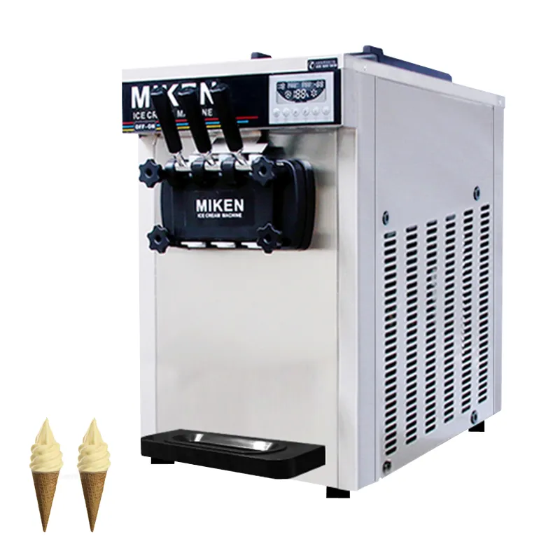 Machine à crème glacée automatique commerciale 3 saveurs machine à crème glacée molle de bureau 220V / 110V