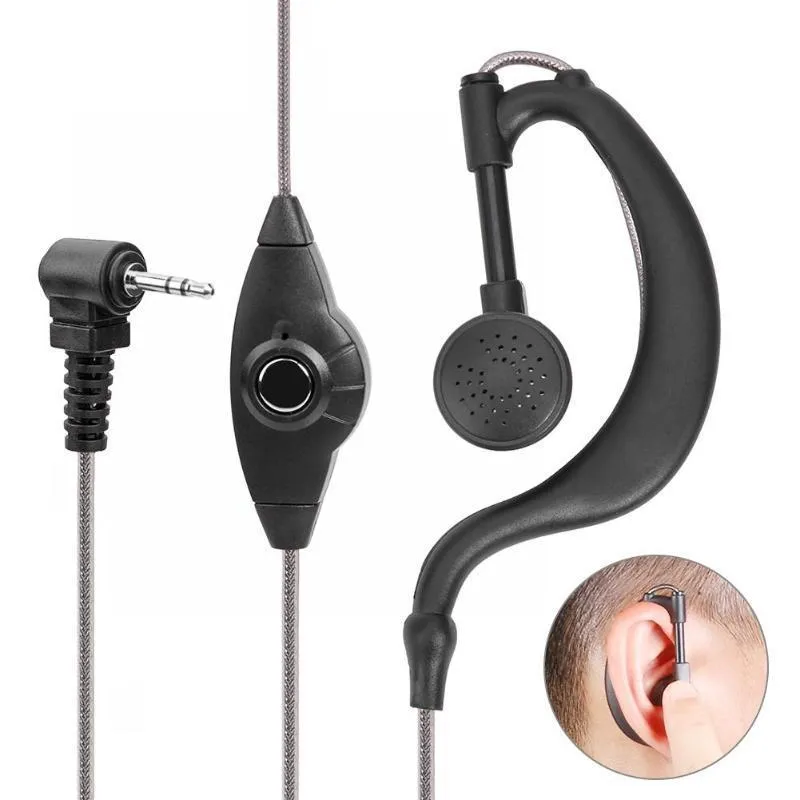 2.5mm Plug G Form Headset Hörlurar Earpiece Mic PTT för Motorola T5320 / T5420 / T5428 / T5628 / T5728 / T6508 / T6200C T-seriens radio