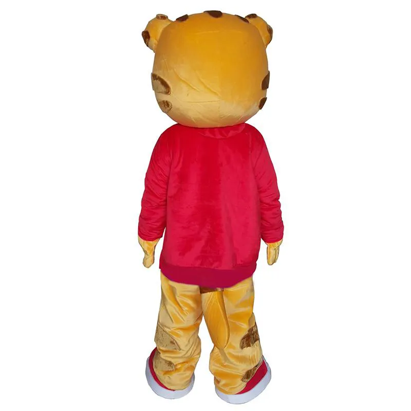 2019 outlets de fábrica daniel tiger fantasia de mascote para adulto animal vermelho grande festa de carnaval de halloween 262a