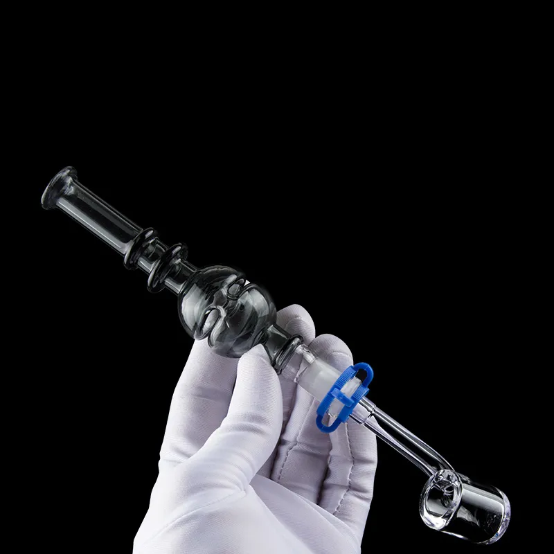 Wholesale Micro NC Glass Hand Pipe Set With 10mm Gr2 Titanium Quartz