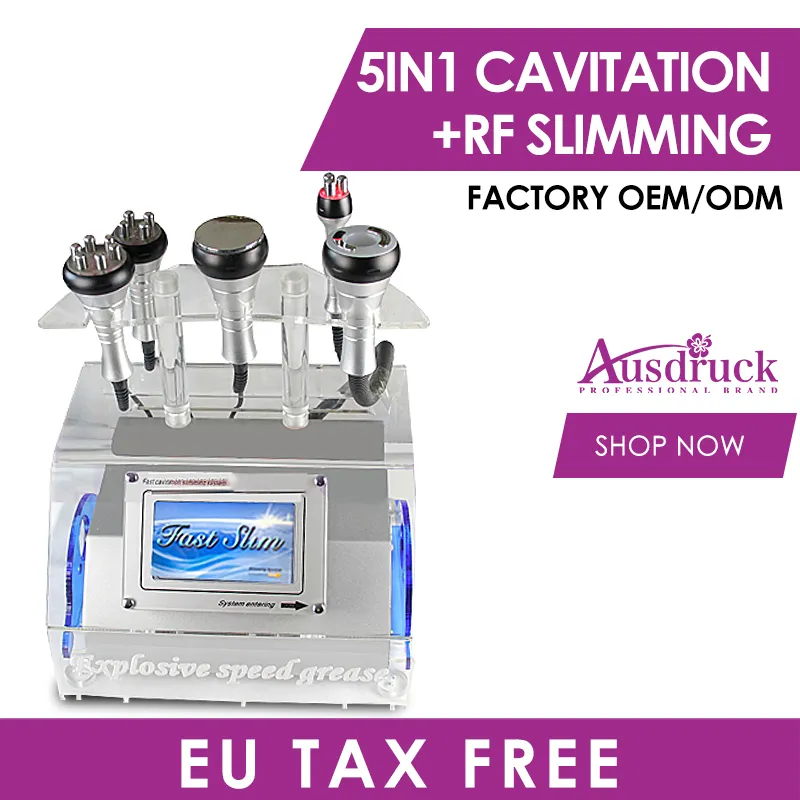 EU tax free new Vuoto RF RADIO FREQUENZA sollevamento della pelle MULTIPOLARE BIPOLARE Cavitazione ad ultrasuoni Macchina dimagrante rimozione della cellulite