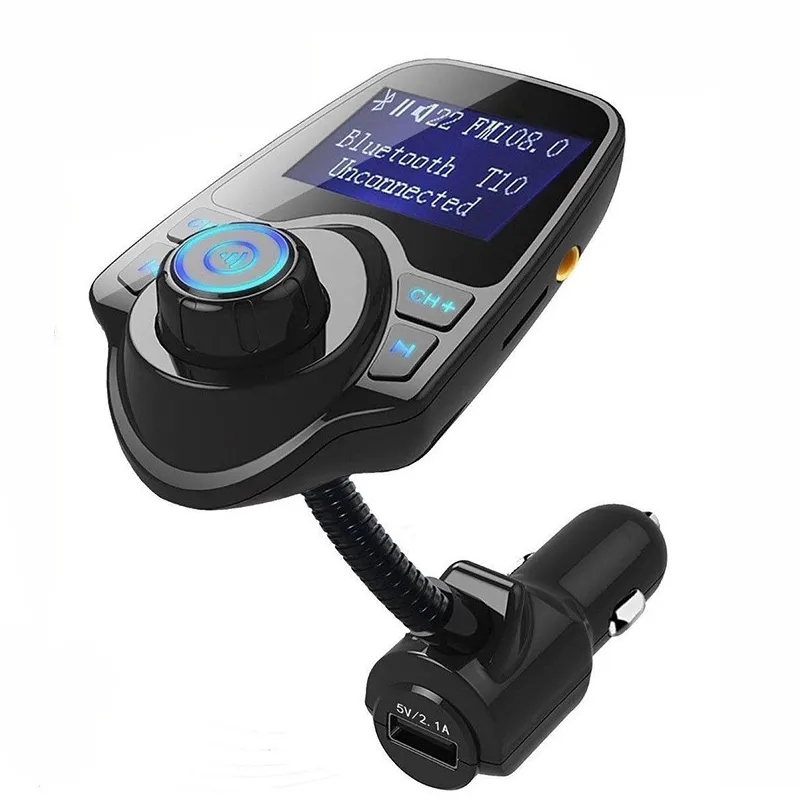 T10 Car MP3 Audio Player Bluetooth FM Transmitter Wireless FM Modulator