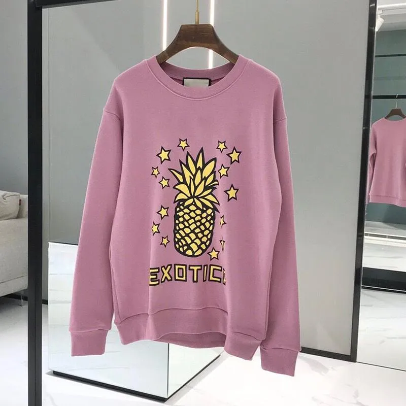 Quality Pineapple Hoodie Sweatshirts Long Sleeve Shirts Hoodies Autumn Spring Women Clothing Printed Letter Sweater
