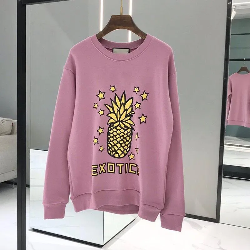 Kwaliteit Pineapple Hoodie Sweatshirts Lange Mouwen Shirts Hoodies Herfst Spring Dames Kleding Gedrukte Letter Trui