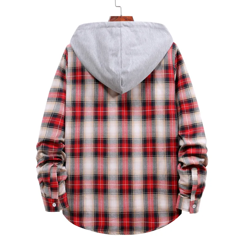 Hooded Overshirt Plaid Shirt Long Sleeve Casual Business Dress From Beautyjewly 26.79 DHgate.Com