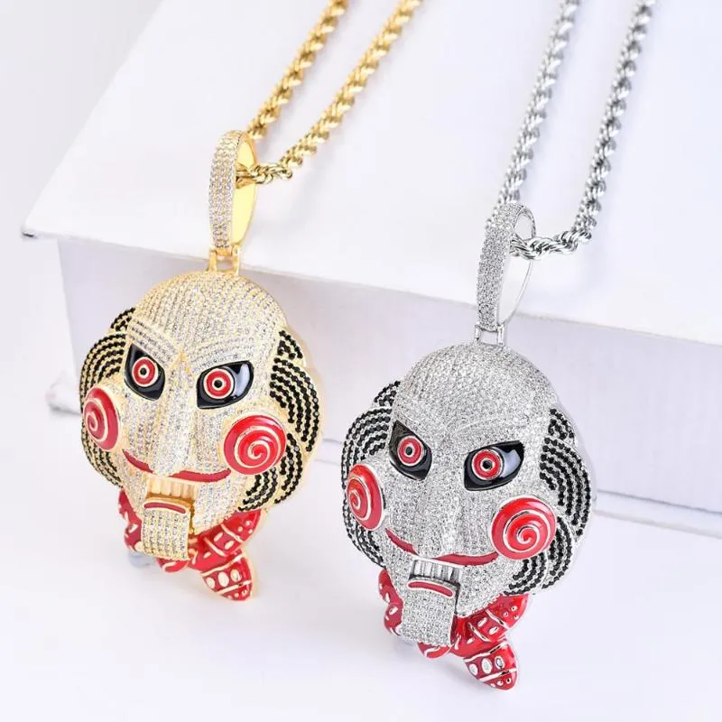 2020 New Statement Chunky Iced Out big size Bling 6ix9ine Chain Clown 69 Tekashi69 Necklace Saw Billy1