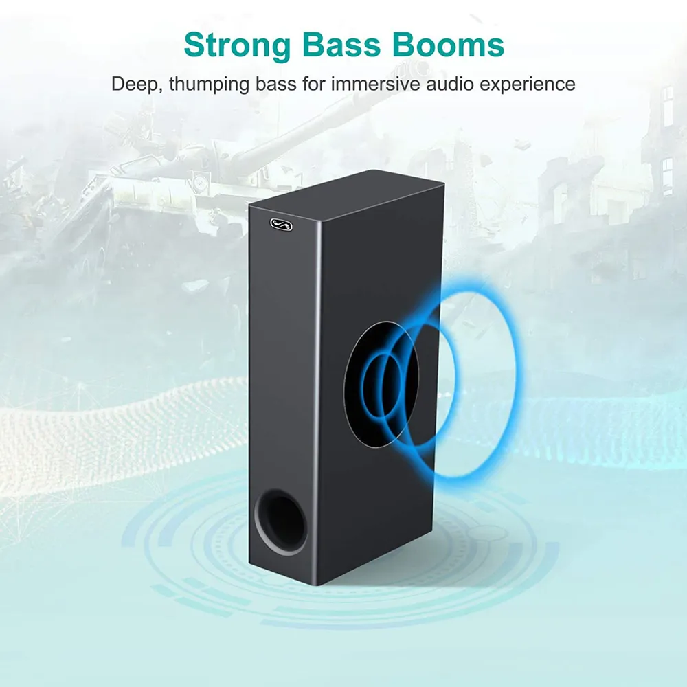 Freeshipping 120W Home TV Theatre SoundBar Bluetooth 5.0 Högtalare Wireless Bar 3D stereo kolumn omger subwoofers med fjärrkontroll