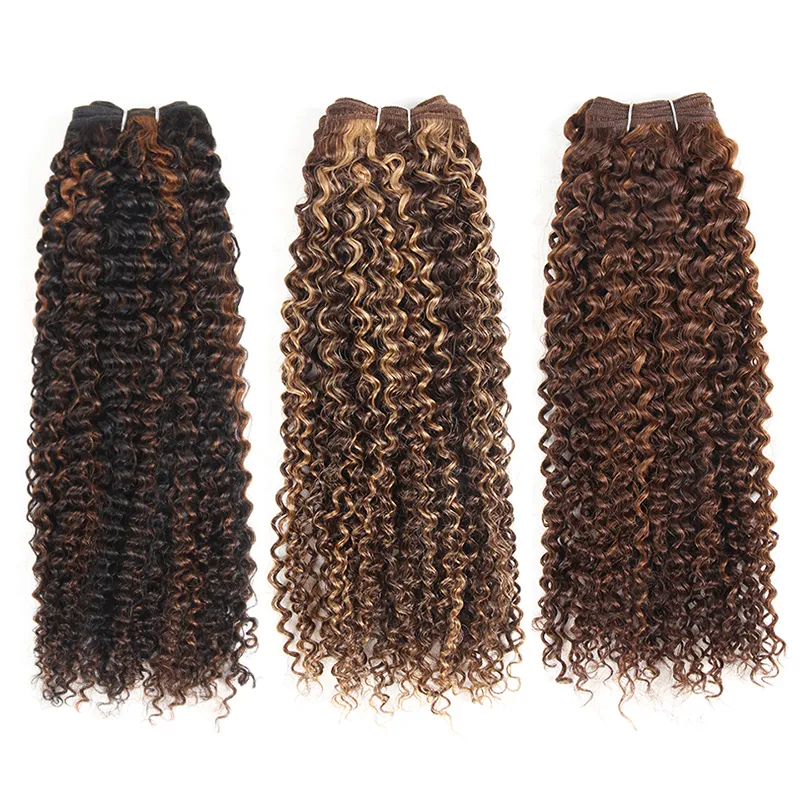 Remy Brazilian Human Hair Weave Bundles Curly Hair Color Piano Ombre Blonde 99j Red Burgundy Hair Bundles