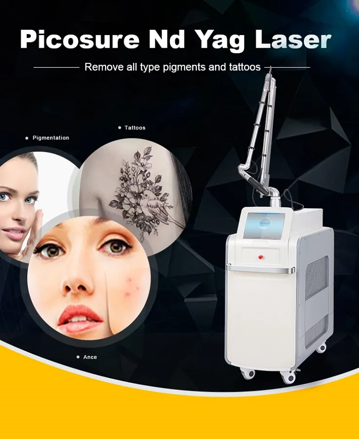 Duży Power Pico Sure Laser Picosecond Cena Laserowa Cena Tatuaż Wyjmowanie Maszyna do usuwania skóry Big Picosecond Laser Machine Korea Original Guide