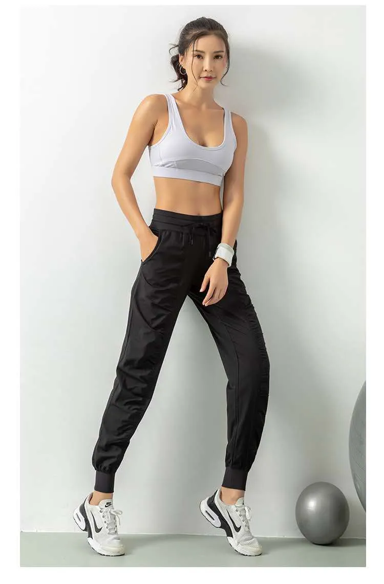 Mode-Femmes Yoga Studio Pantalons Dames Rapidement Séchage Cordon Courir Pantalon De Sport Lâche Danse Studio Jogger Filles Yoga Pantalon G199a