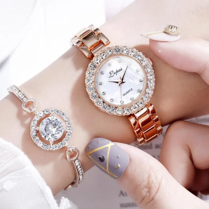 Luxury Bracelet Watches Set For Women Fashion Geometric Bangle Quartz Clock Ladies Wrist Watch Zegarek Damski