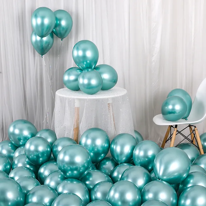 Palloncini Blu Argento 60 Pezzi - 12 Pollici Con Coriandoli - Per Feste E Decorazioni - Foto 10