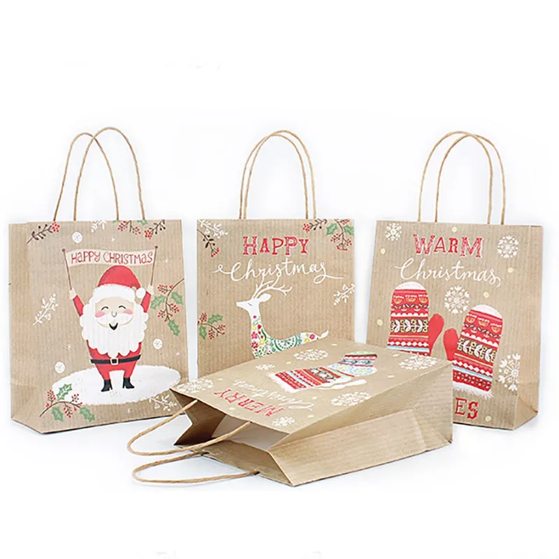 Kraft Paper Bags 25Pcs 5.9X3.14X8.2 Inches Small Paper Gift Bags