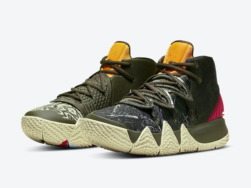 Kyrie 7 Mãe Natureza Pacote Crianças Tênis De Basquete Alta Qualidade Fogo  E Água Masculino Feminino Sapatos Esportivos Com Caixa Tamanho US4 US12 De  $289,64