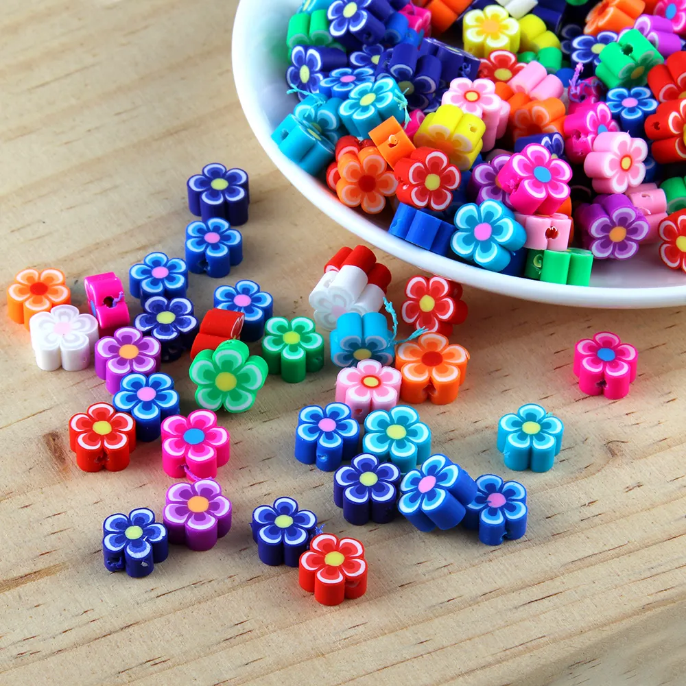 Mix polymer clay beads - 10 pcs Mix Craft Supplies - Jewelry Supplies -  Bead Supplies - Lot Jewelry Making - Mix Shapes and Sizes