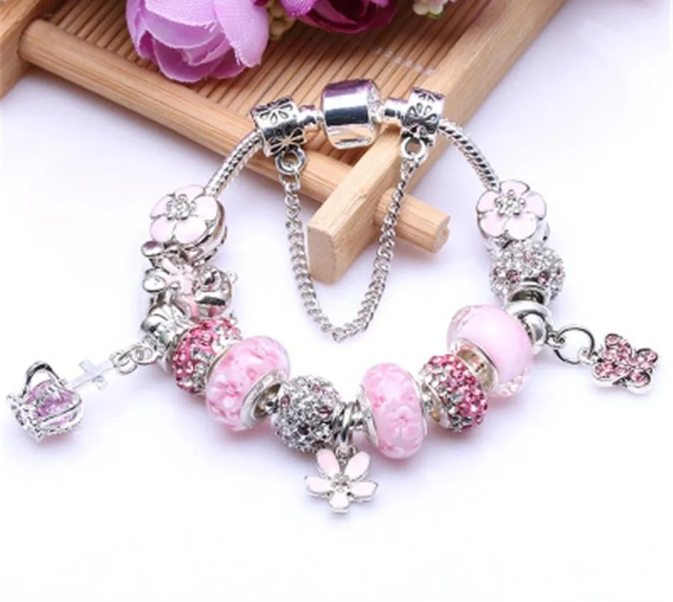 Großhandel-Original 925 Sterling Legierung Bead Charm Der neue funkelnde Eule Charm Fit Armbänder Halskette Frauen Diy66