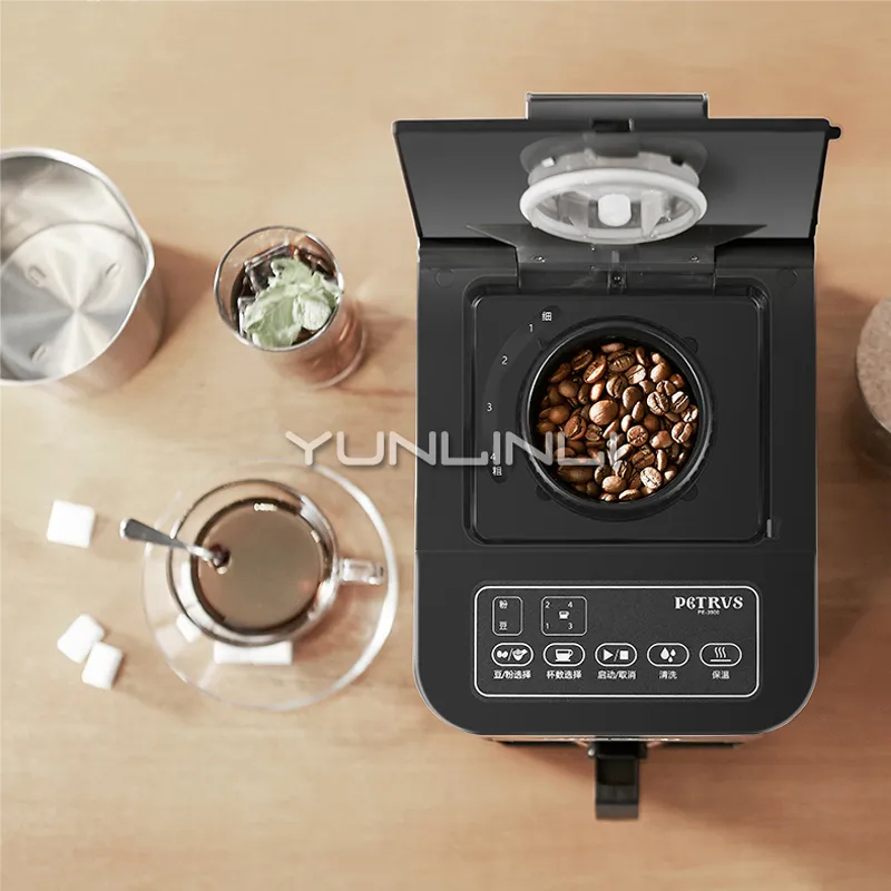 Ekspres do kawy Gospodarstwa domowego 220 V Automatyczny Espresso Maszyna do Espresso Maszyna Maszyna Maszyna Amerykański Kawa Producent Office PE3900