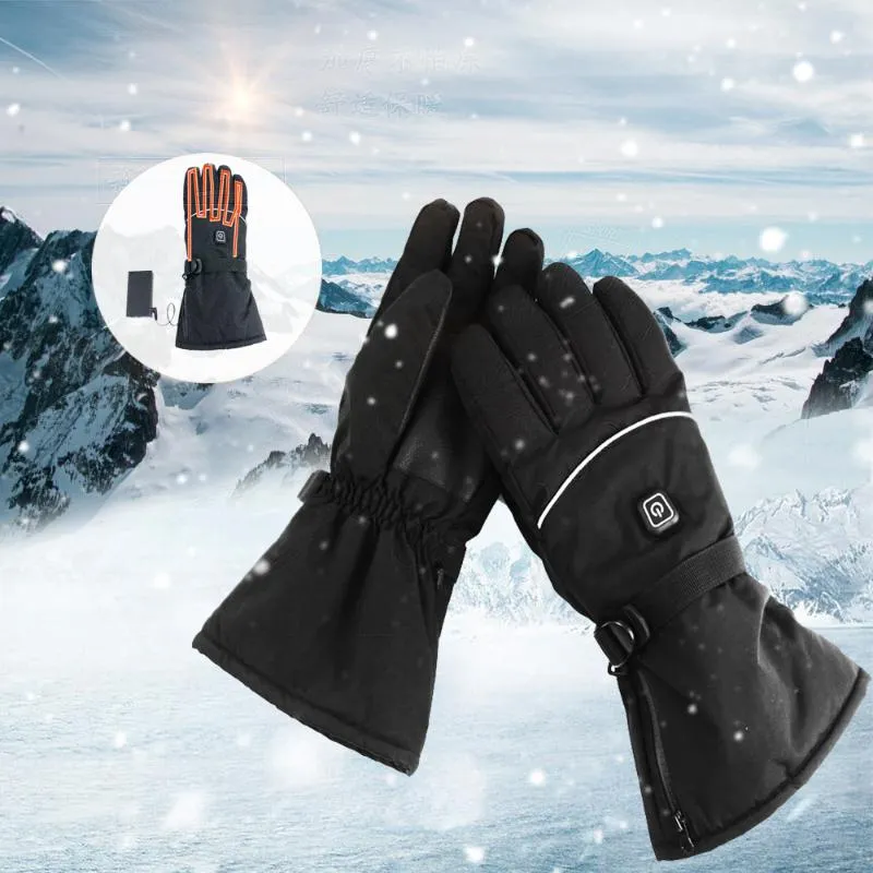 Details about Electric Battery Powered Touchscreen Winter Hand Warm Heated Gloves Waterproof