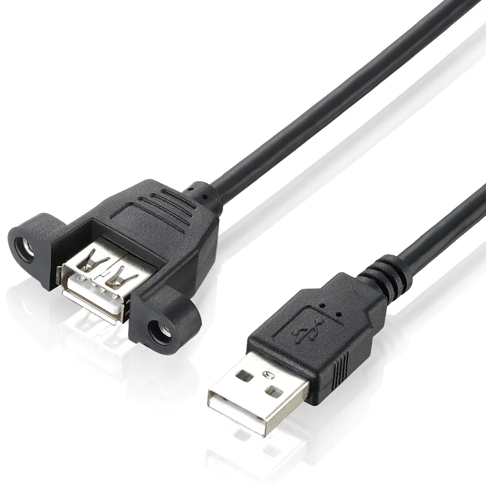 USB-B 2.0 Male to Female Printer Extension Cable With Panel
